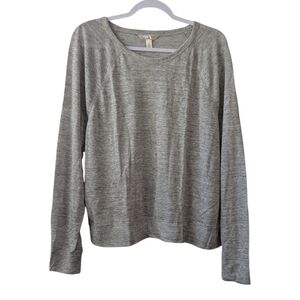 BANANA REPUBLIC WOMEN'S HEATHER GRAY LIGHTWEIGHT SWEATSHIRT SIZE XL